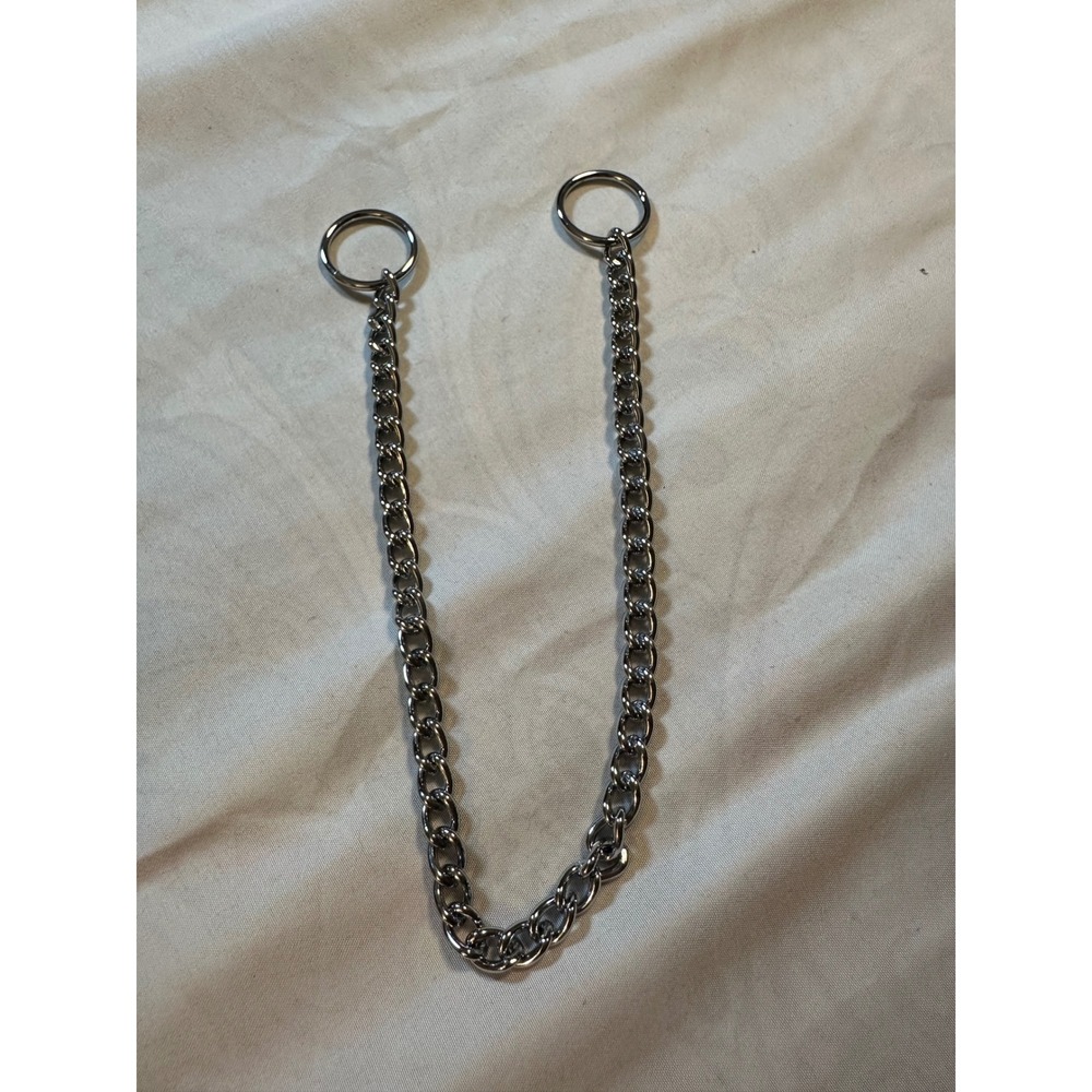 Silver Tone Curb Chain Accessory with Double O-Rings 12.5 Inch DIY Utility Link
